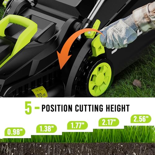 Steelite 13" Brushless Electric Lawn Mower – 20V Cordless/AC, 5 Heights, 3-in-1 Mulch & Bag