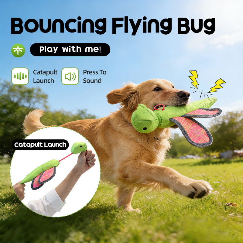 Interactive throwing Oxford cloth dog toy that makes sounds