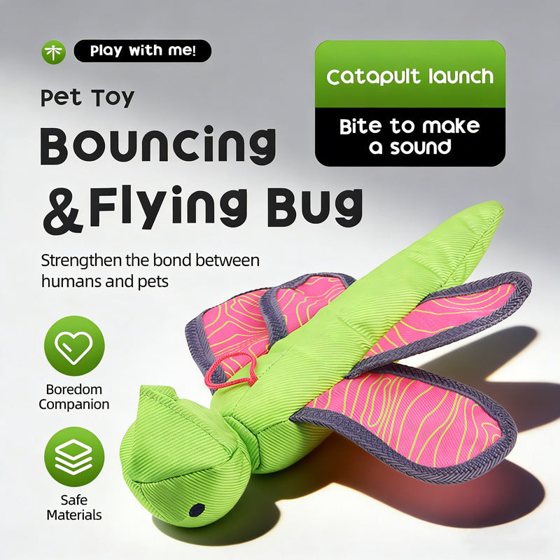 Interactive throwing Oxford cloth dog toy that makes sounds