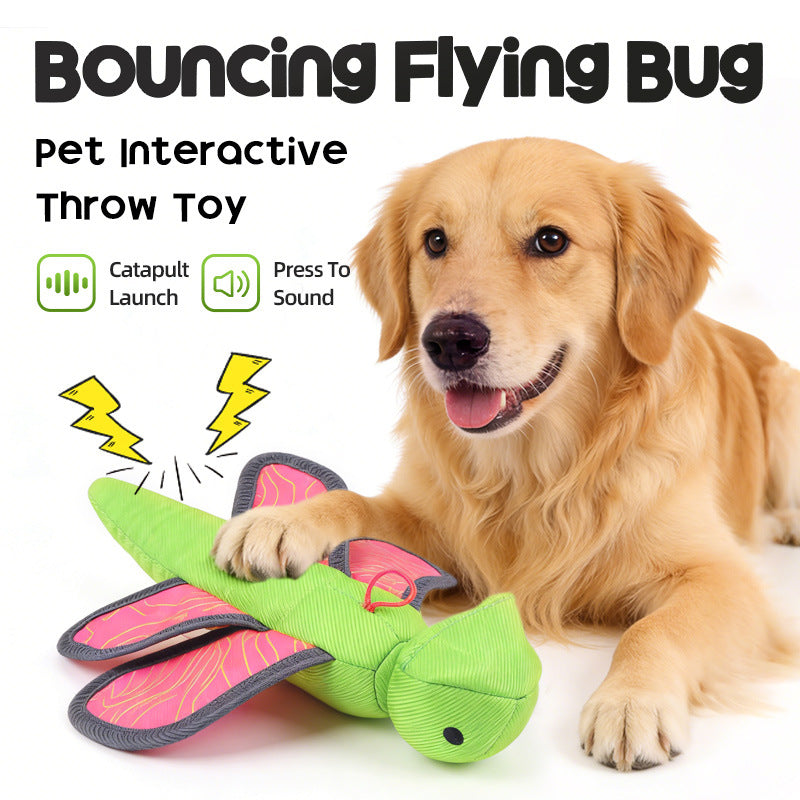 Interactive throwing Oxford cloth dog toy that makes sounds