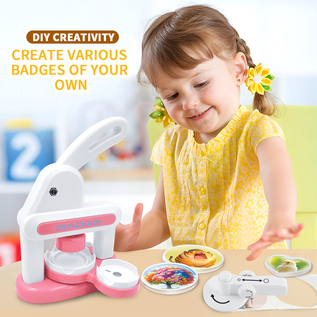 Badge maker, badge maker, manual badge maker (3-in-1)